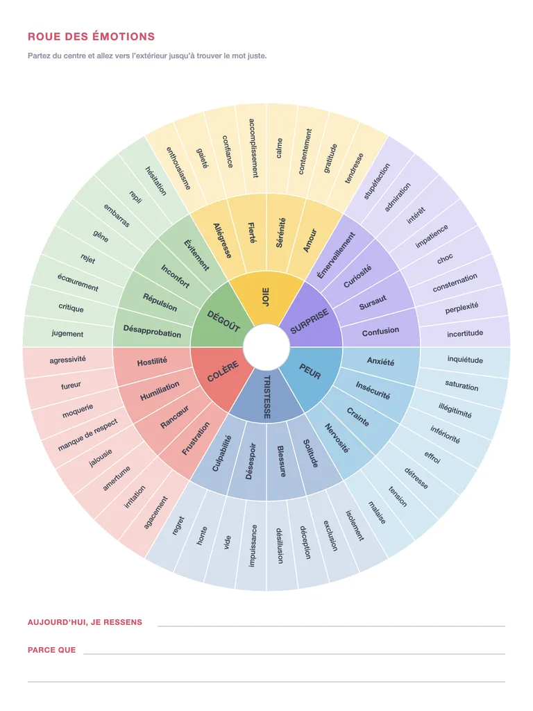 Roue des émotions