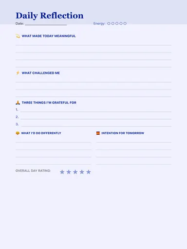 Daily Journal Template preview