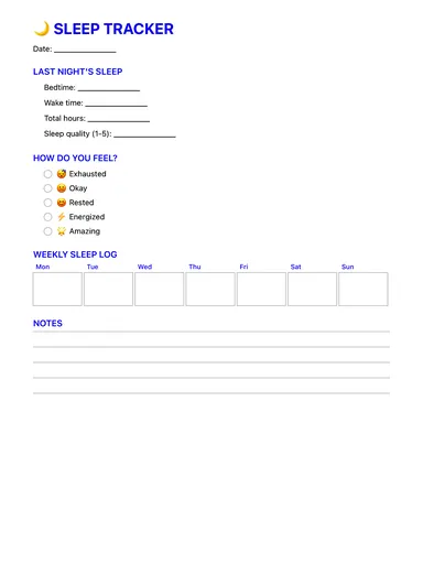 Sleep Diary preview