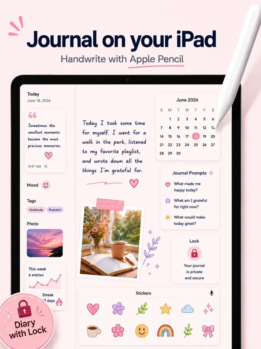 Journal for iPad app screenshot
